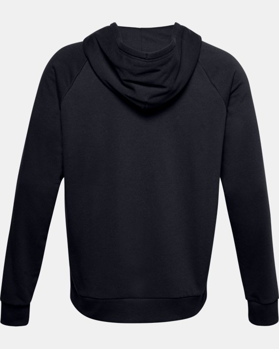 เสื้อฮู้ด UA Rival Cotton Full Zip สำหรับผู้ชาย in Black image number 5